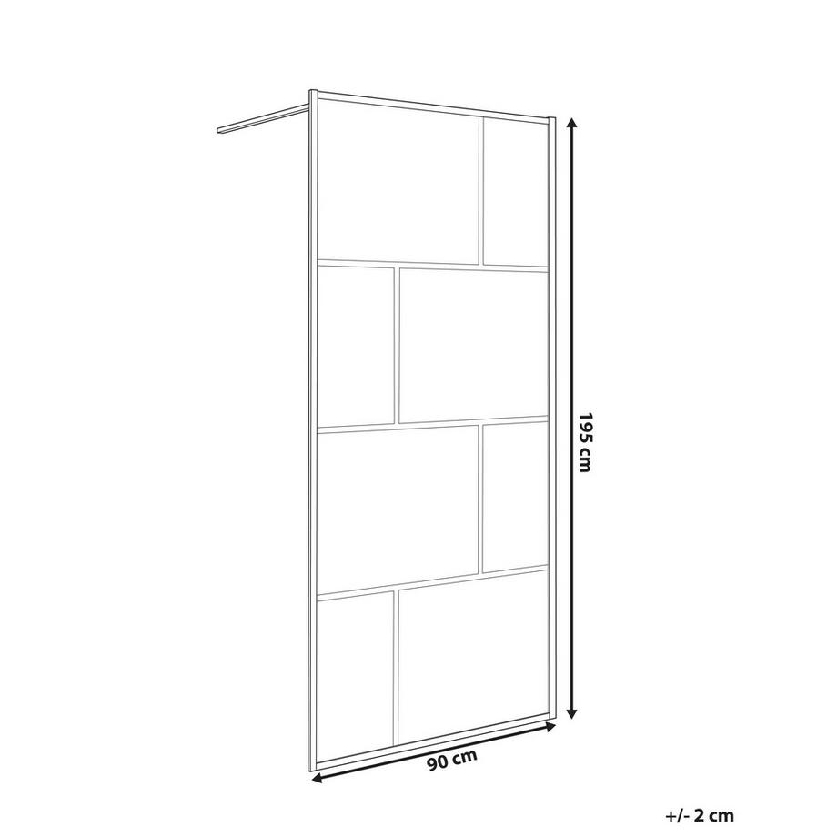 Beliani Parois de douche en Verre de sécurité Minimaliste TAPAJOS  