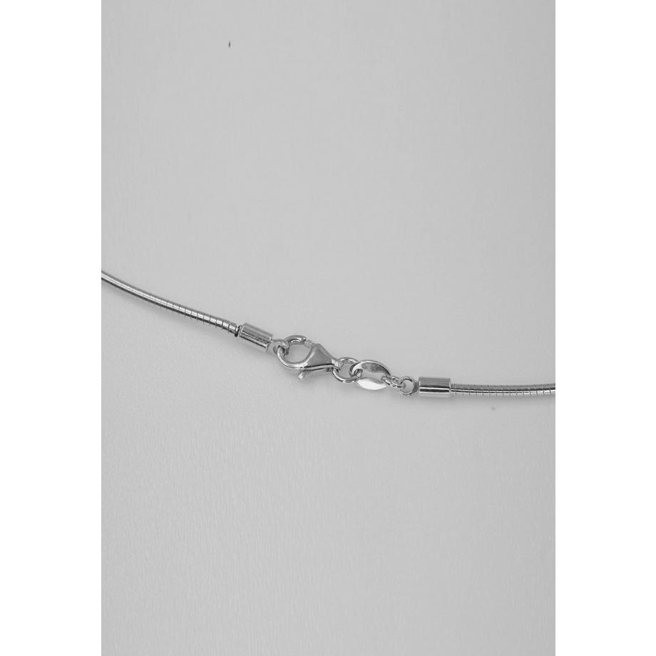 MUAU Schmuck  Collier omega en or blanc 750, 1,4mm, 50cm 