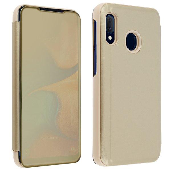 Image of Clear View Cover Galaxy A20e Gold