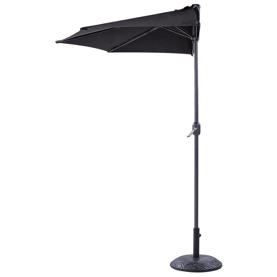 Beliani Parasol demi-rond en Tissu GALATI  