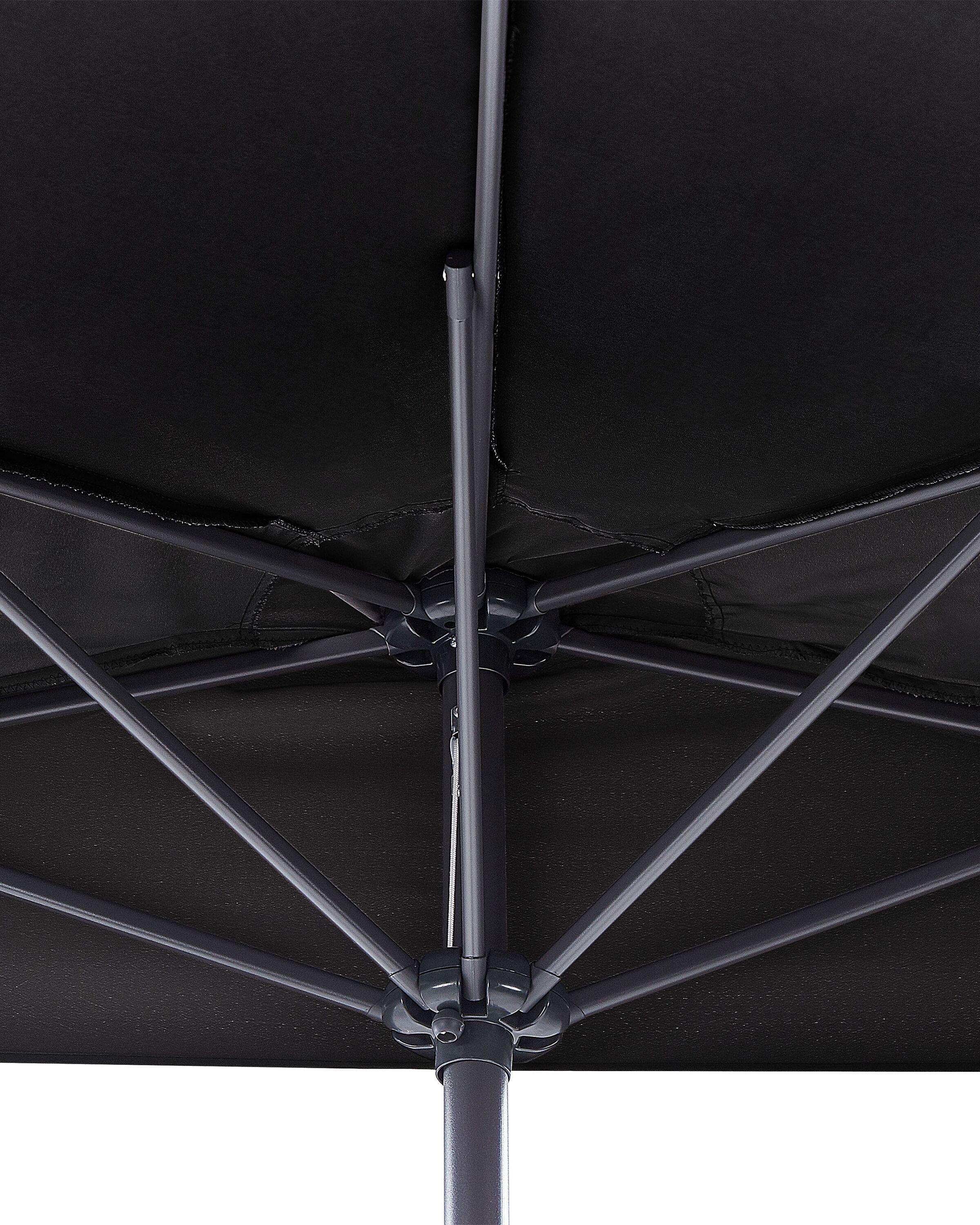 Beliani Halbrunder Sonnenschirm aus Stoff GALATI  