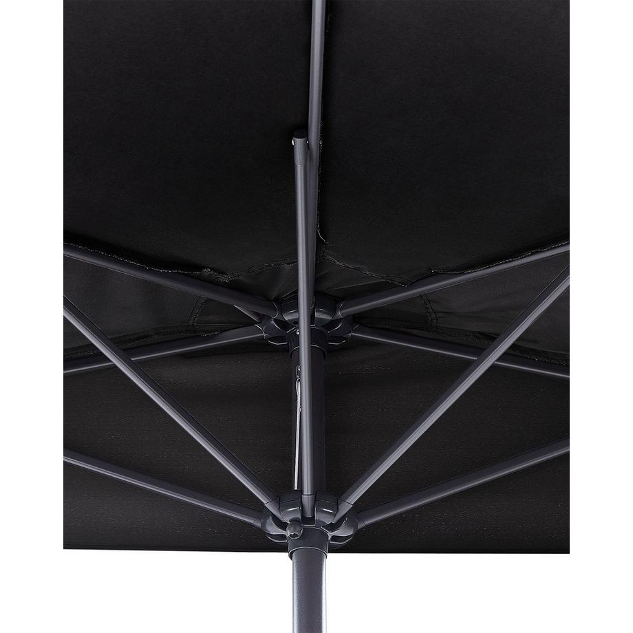 Beliani Parasol demi-rond en Tissu GALATI  