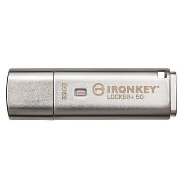 Kingston IronKey Locker+ 50 - Memoria di sicurezza da 32 GB con crittografia avanzata
