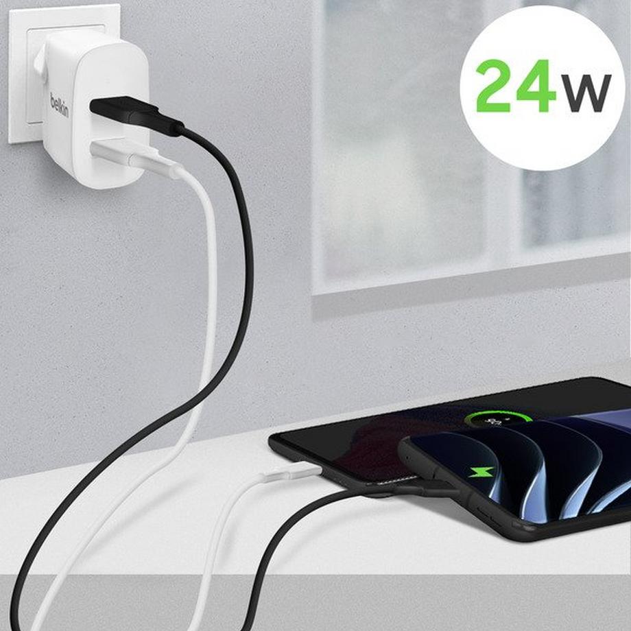 belkin  2x USB 24W Netzteil + USB-C Kabel Belkin 