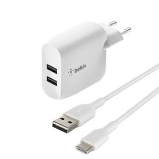 belkin  2x USB 24W Netzteil + USB-C Kabel Belkin 