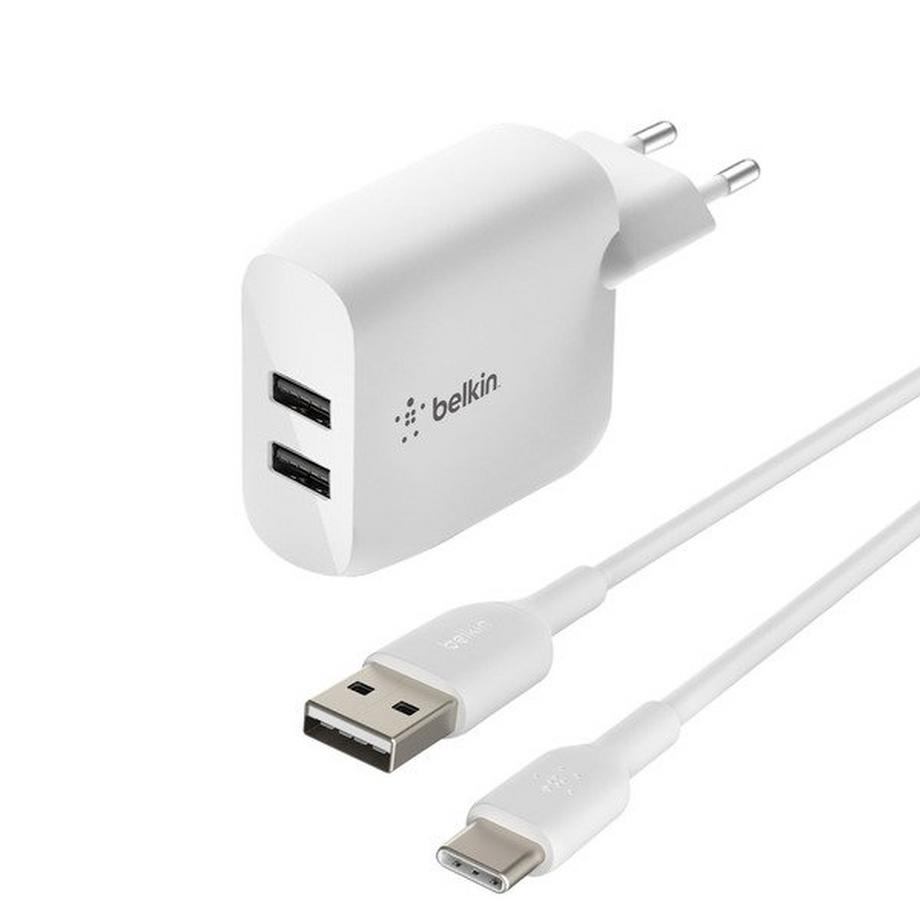 belkin  2x USB 24W Netzteil + USB-C Kabel Belkin 