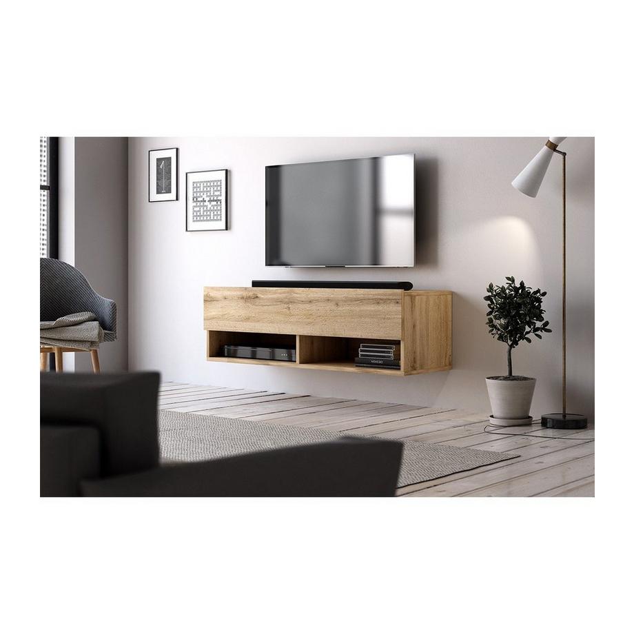 Calicosy TV-Möbel Wandmontage 1 Klapptür und 2 Ablagen - Derby  