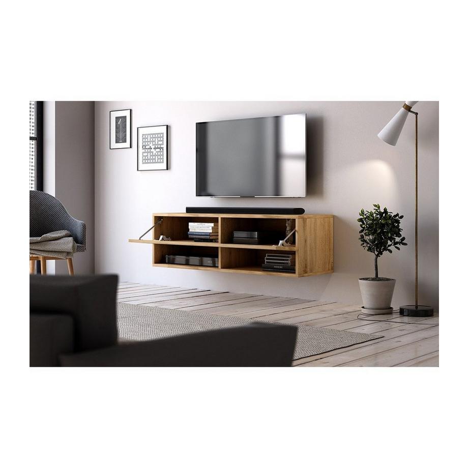 Calicosy TV-Möbel Wandmontage 1 Klapptür und 2 Ablagen - Derby  