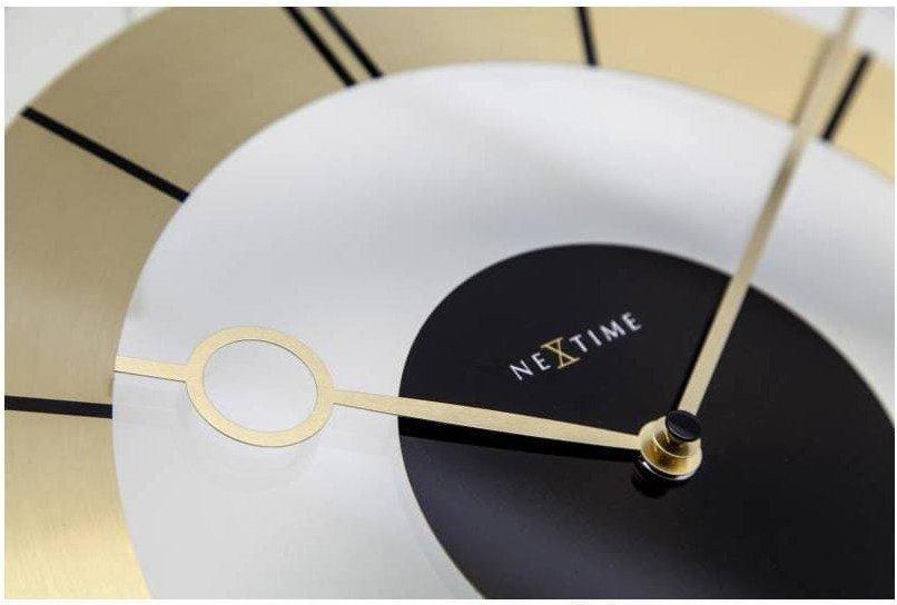 NeXtime Wanduhr Retro Ø 31 cm Gold  