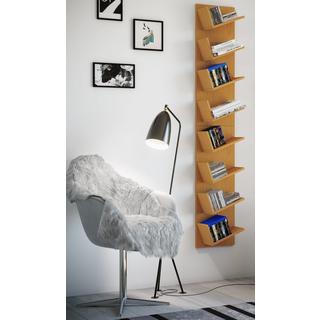 VCM Holzregal hängend | platzsparendes Regal | Maße: H. 180 x B. 33 x T. 16 cm | Elegantes Regal hängend | Aufbewahrungsregal | Bücherregal | Wandboard -  