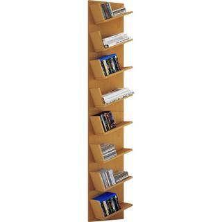 VCM Holzregal hängend | platzsparendes Regal | Maße: H. 180 x B. 33 x T. 16 cm | Elegantes Regal hängend | Aufbewahrungsregal | Bücherregal | Wandboard -  