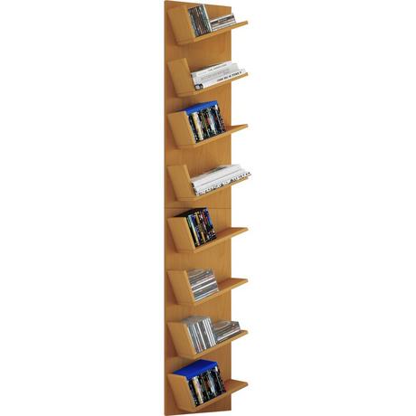 VCM Holzregal hängend | platzsparendes Regal | Maße: H. 180 x B. 33 x T. 16 cm | Elegantes Regal hängend | Aufbewahrungsregal | Bücherregal | Wandboard -  