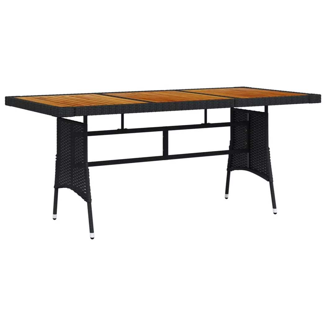 VidaXL - Table de jardin rotin synthétique, One Size, Noir
