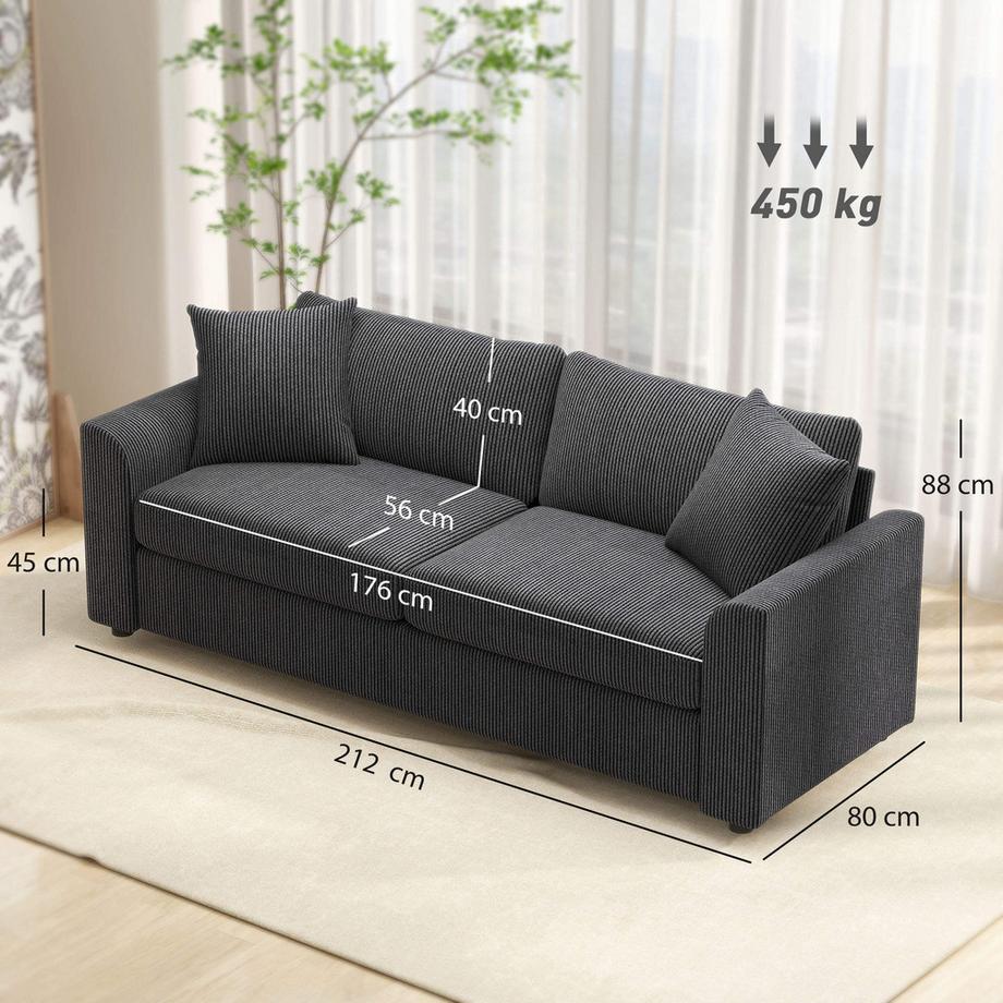 HOMCOM 3 Sitzer Sofa  