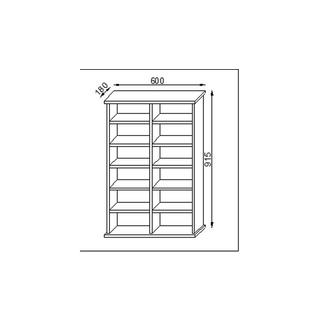 VCM Holz CD DVD Stand Regal Schrank Aufbewahrung Standregal Ständer Ronul  