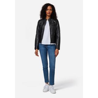 RICANO  Veste en cuir  Hannah, style biker avec col réversible 