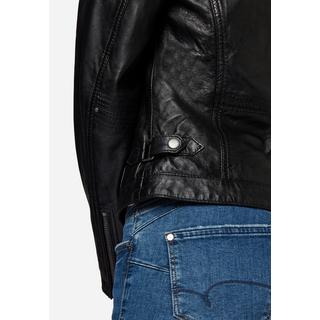 RICANO  Veste en cuir  Hannah, style biker avec col réversible 