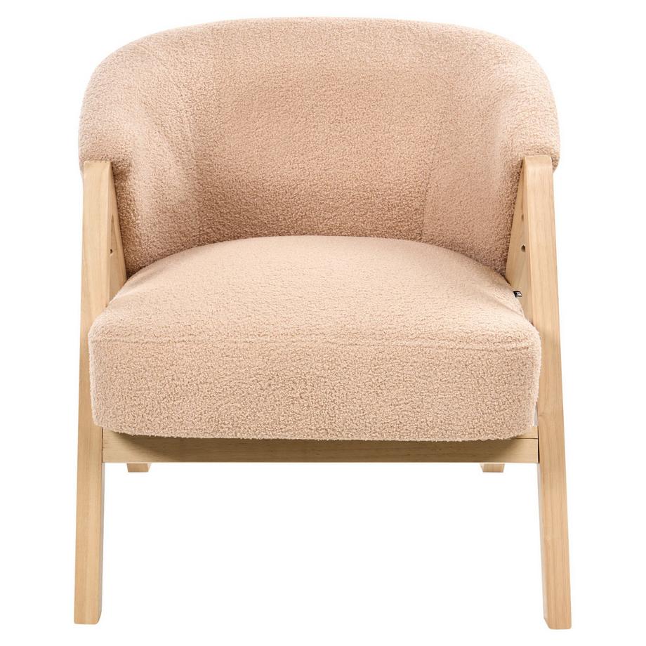 Beliani Fauteuil en Bouclé Traditionnel SKEI  