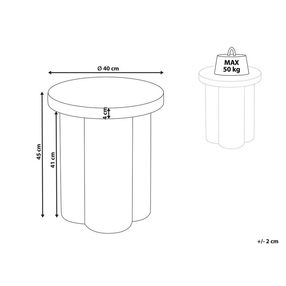 Beliani Beistelltisch aus MDF-Platte Skandinavisch ADEL  