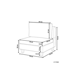 Beliani Module fauteuil en Polyester Moderne UNSTAD  