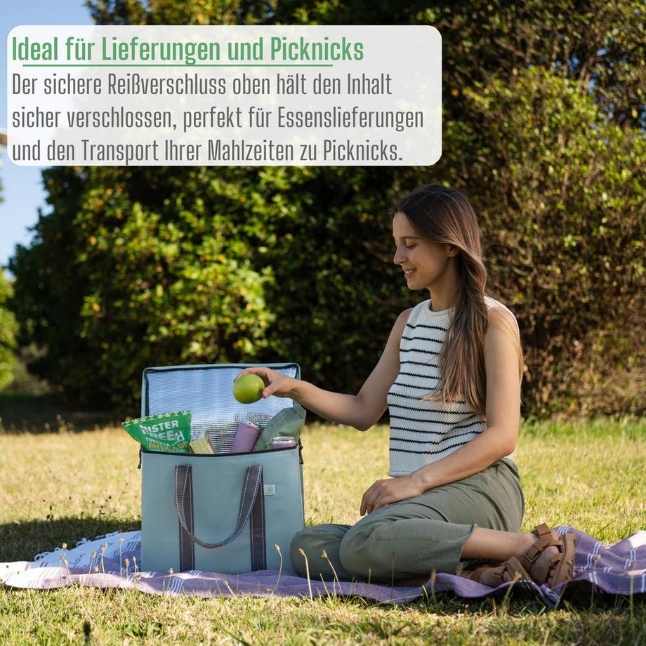 Only-bags.store  2 Stück Einkaufstasche Wiederverwendbare faltbare Kühltasche Einkaufskorb 