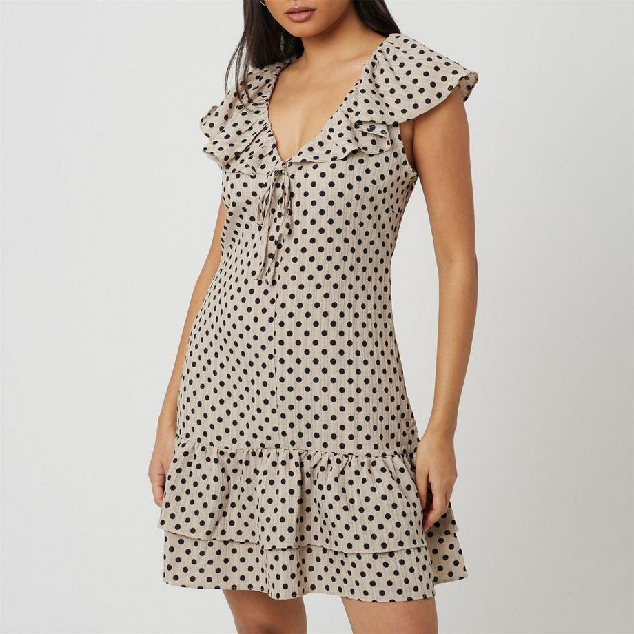 Robe Courte Motiftyle À Pois