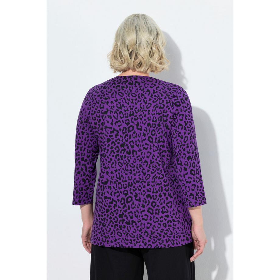 Ulla Popken T-shirt A-Line Scollo a V Maniche 3/4  