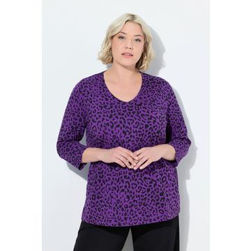 Maglia dal taglio svasato con scollo a V e maniche a 3/4