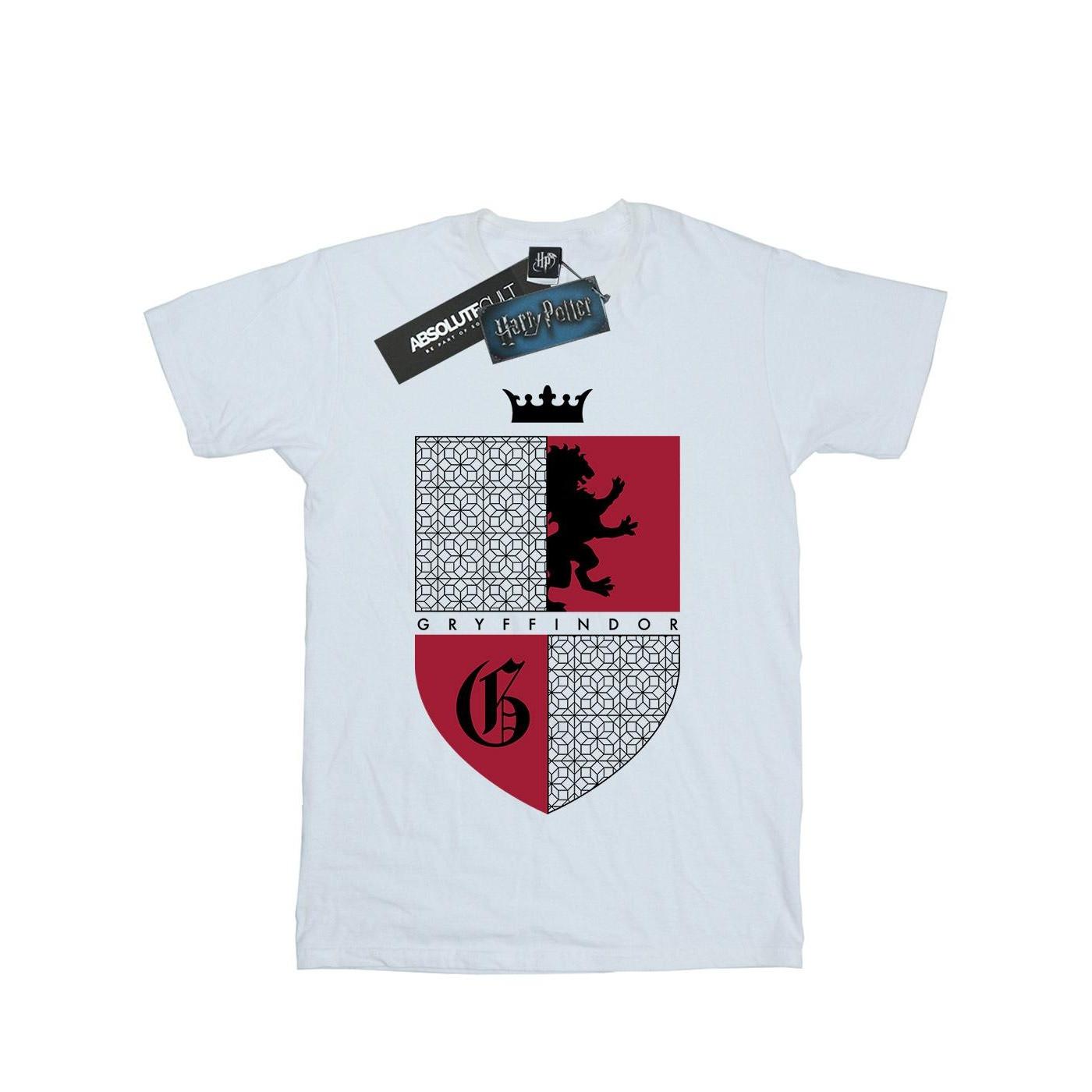 Image of Gryffindor Shield Boyfriend Fit Tshirt Damen Weiss S