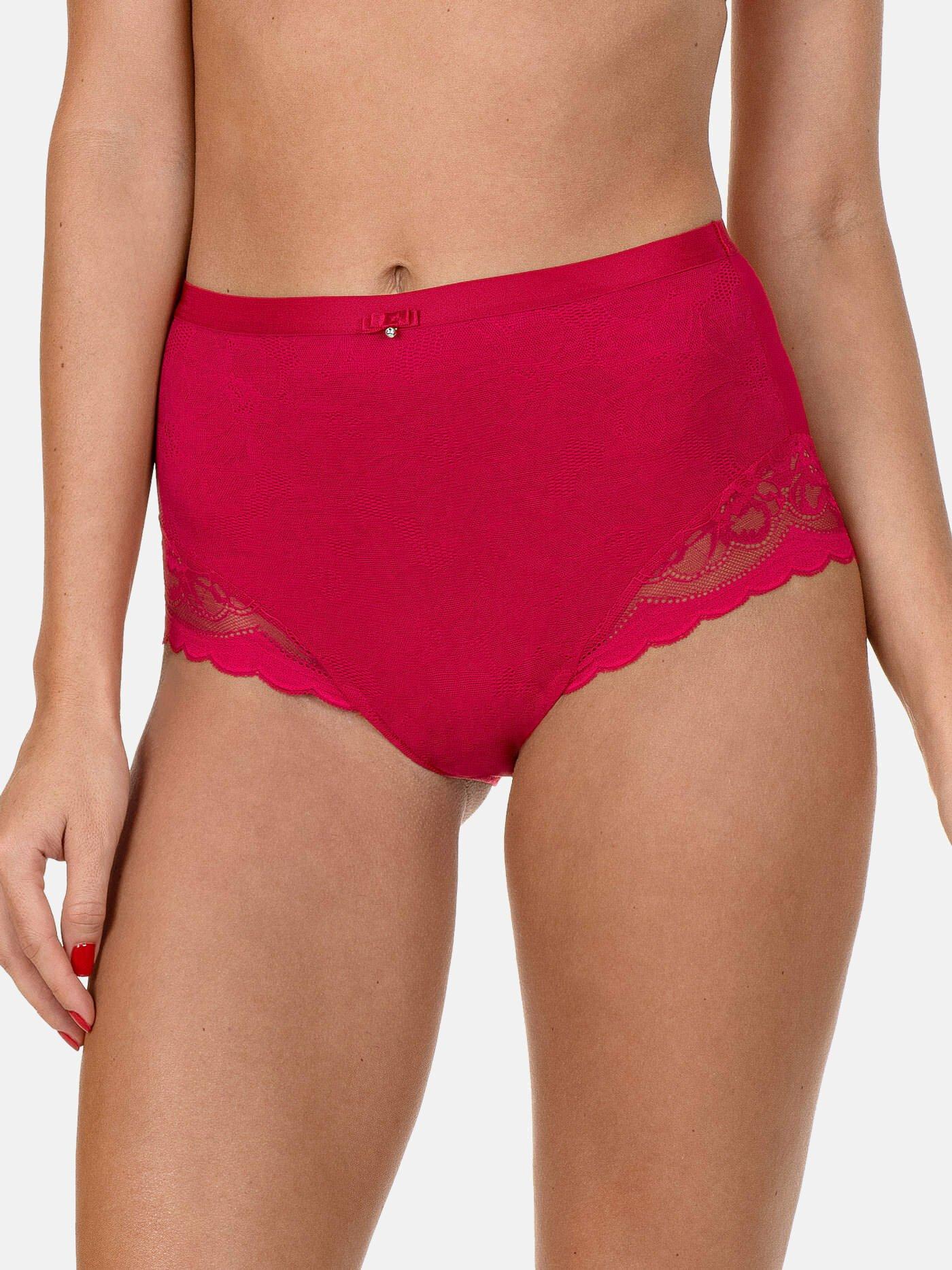 Image of Slip Mit Hoher Taille Evelyn Damen Rot Bunt 48