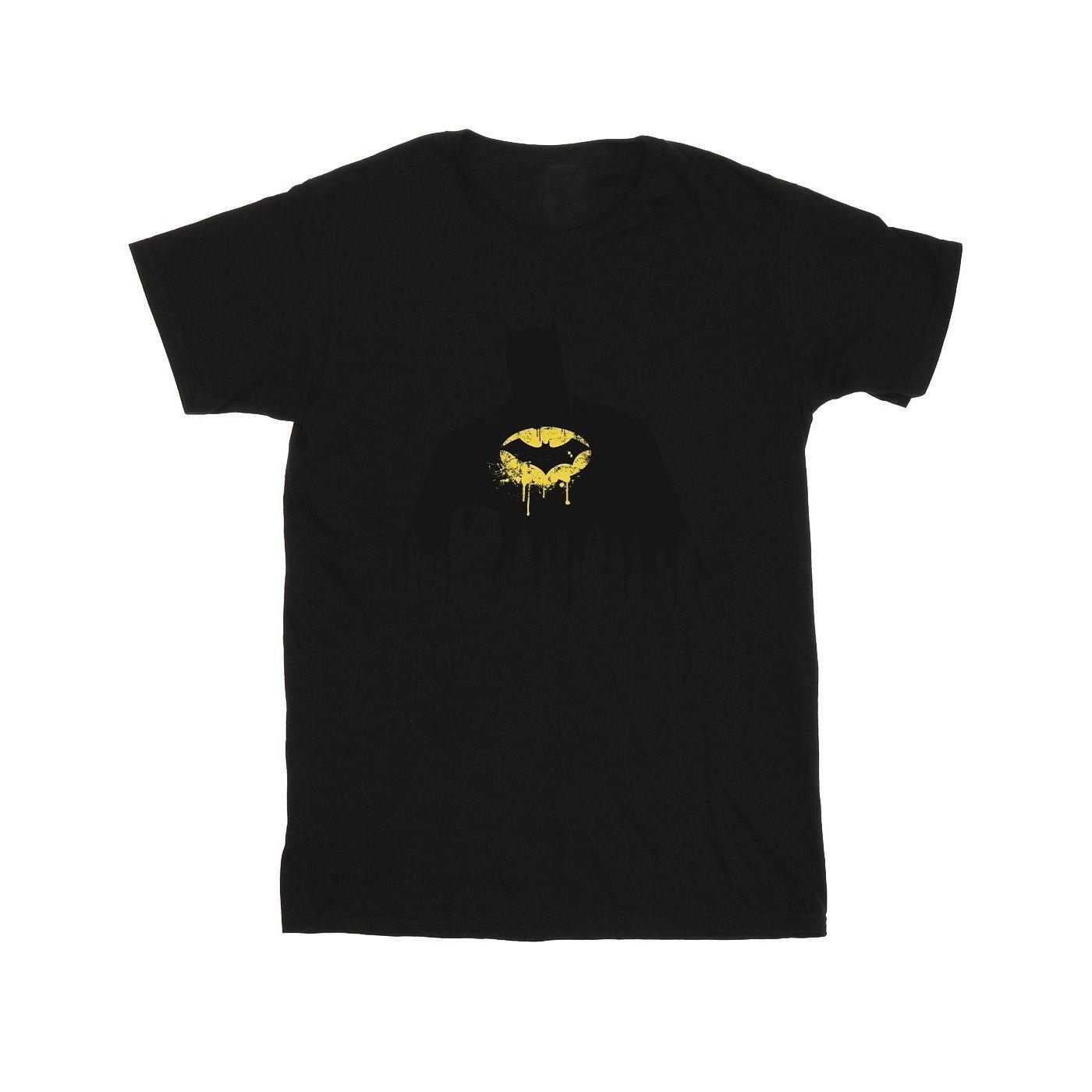 Image of Batman Shadow Paint Tshirt Herren Schwarz M