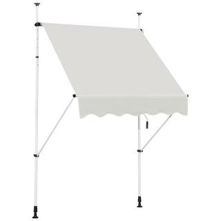 Northix Teleskop-Markise Sonnenschutz UV-abweisende wasserdichte Markise 150 x 120 cm Beige  