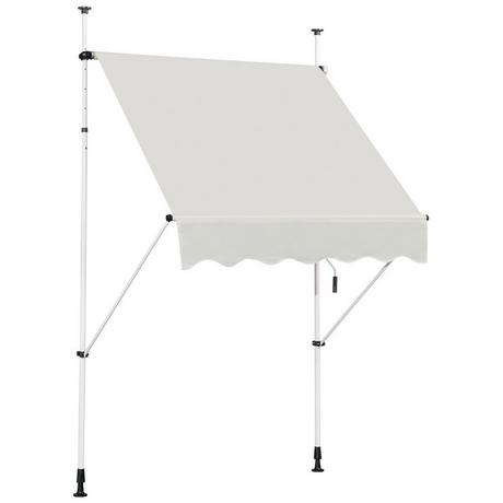 Northix Teleskop-Markise Sonnenschutz UV-abweisende wasserdichte Markise 150 x 120 cm Beige  