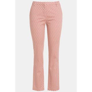 Ulla Popken  Pantalon Sophie, imprimé graphique, jambes étroites, ceinture confortable 