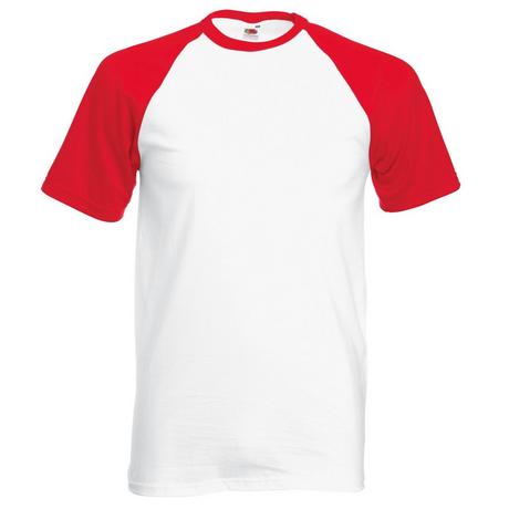 Fruit of the Loom  Baseball TShirt, kurzärmlig 