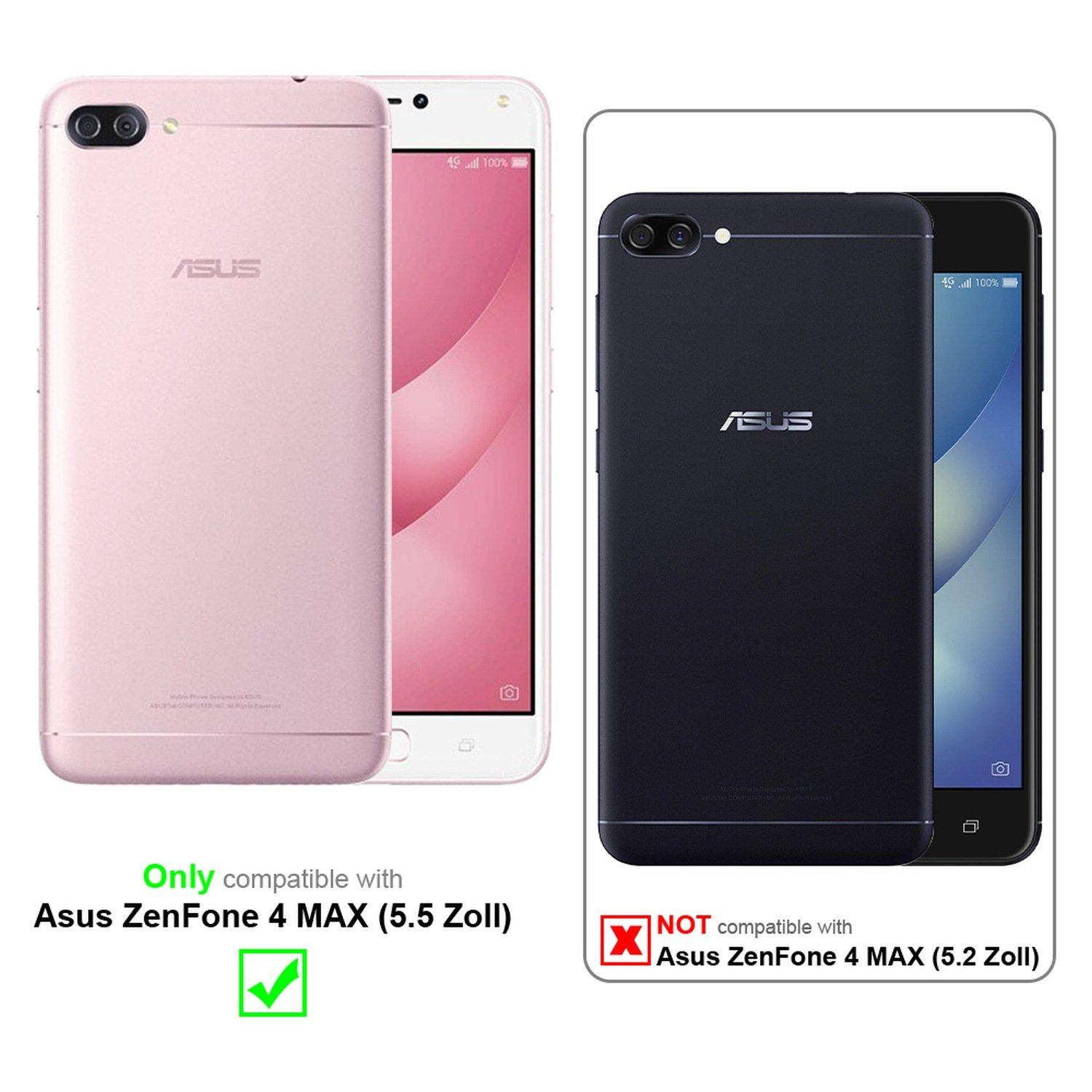 Cadorabo  Hülle für Asus ZenFone 4 MAX (5.5 Zoll) Standfunktion, Kartenfach 