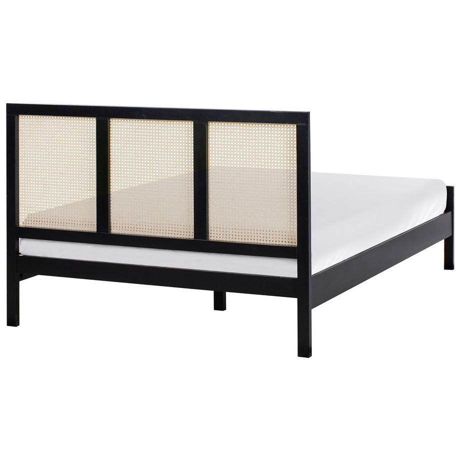 Beliani Lit avec sommier en Bois de pin Rustique SALERNAS  