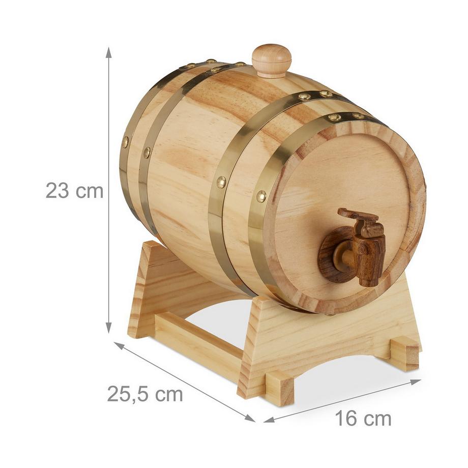 B2X  Whiskyfass aus Holz 1,25 l 