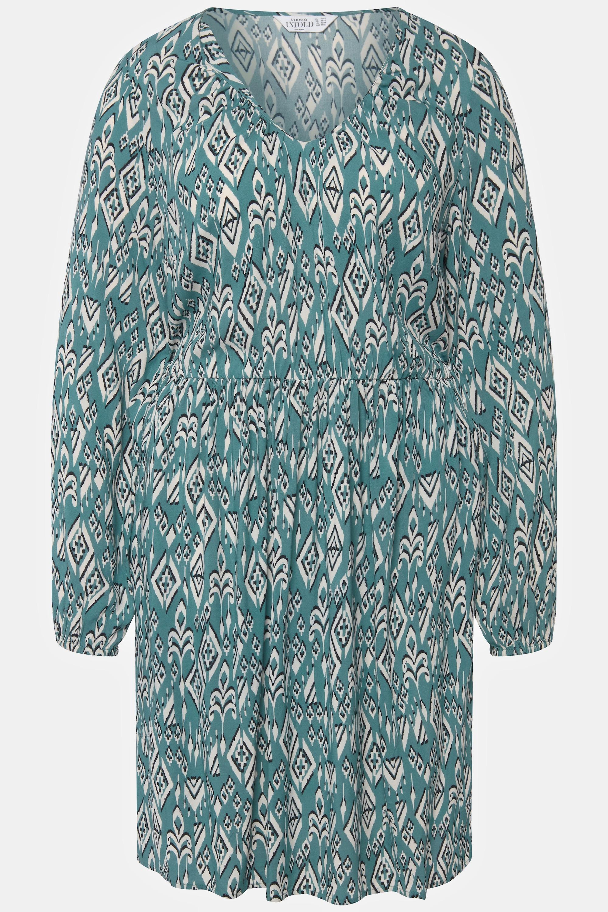 Studio Untold Robe Mini A-Line Imprimé Tribal Manches Longues  