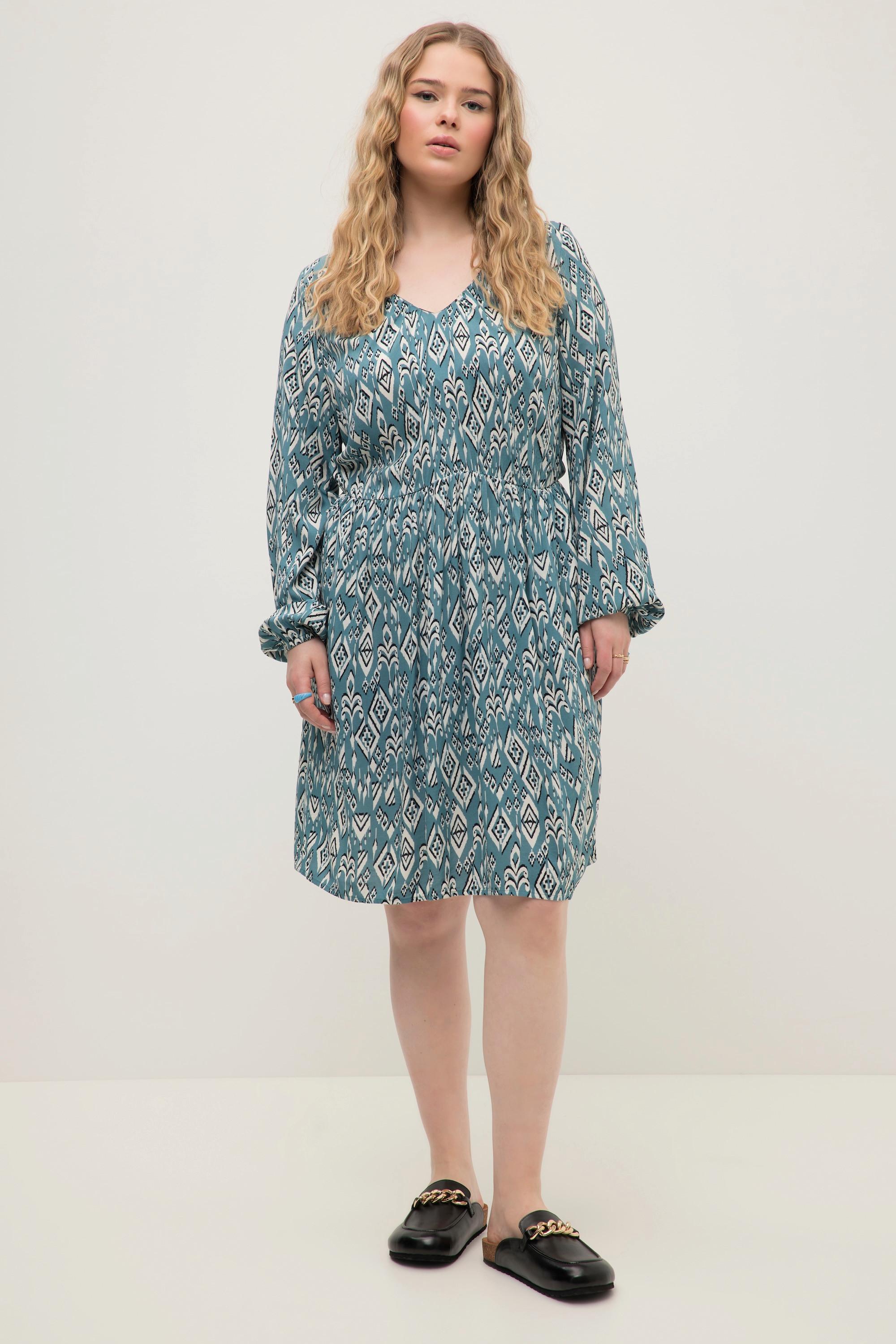 Studio Untold Robe Mini A-Line Imprimé Tribal Manches Longues  