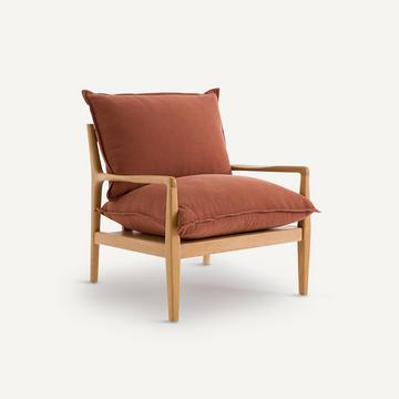 Fauteuil tissu coton/lin