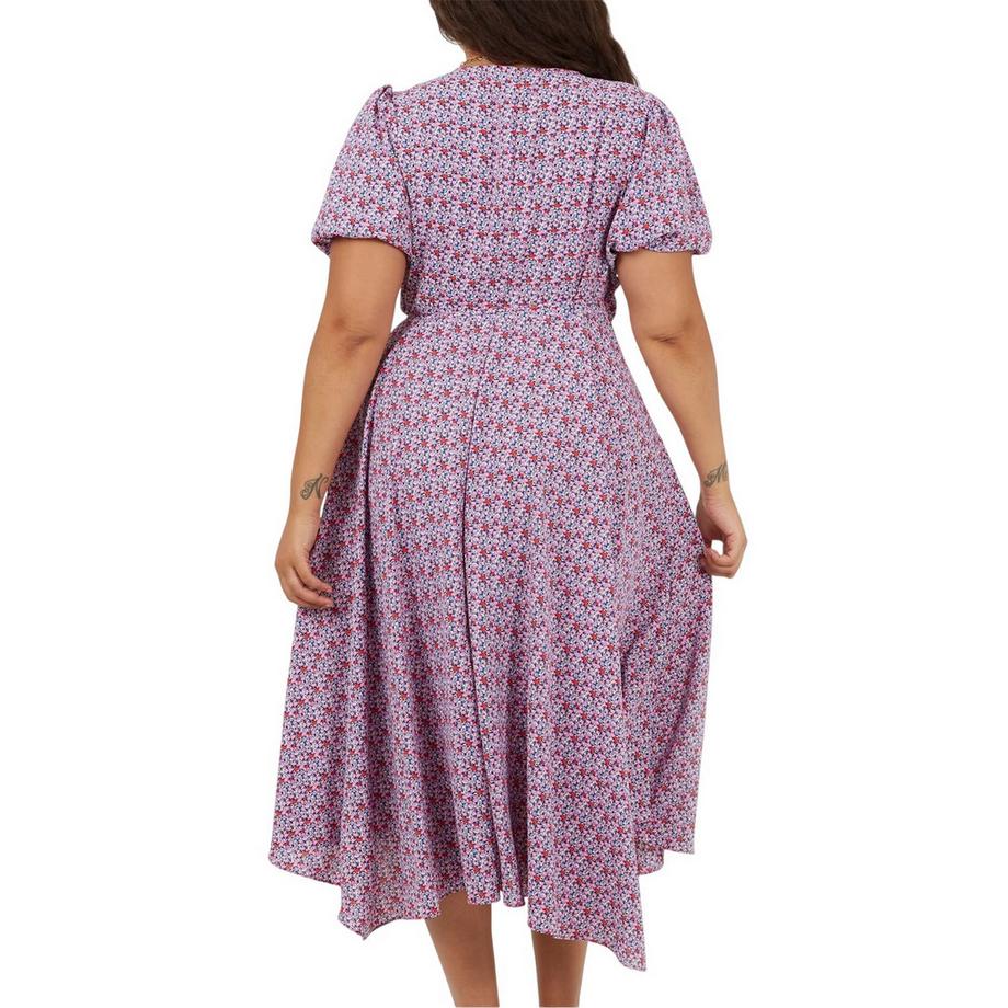 Brave Soul Robe Portefeuille Col V Manches Courtes  