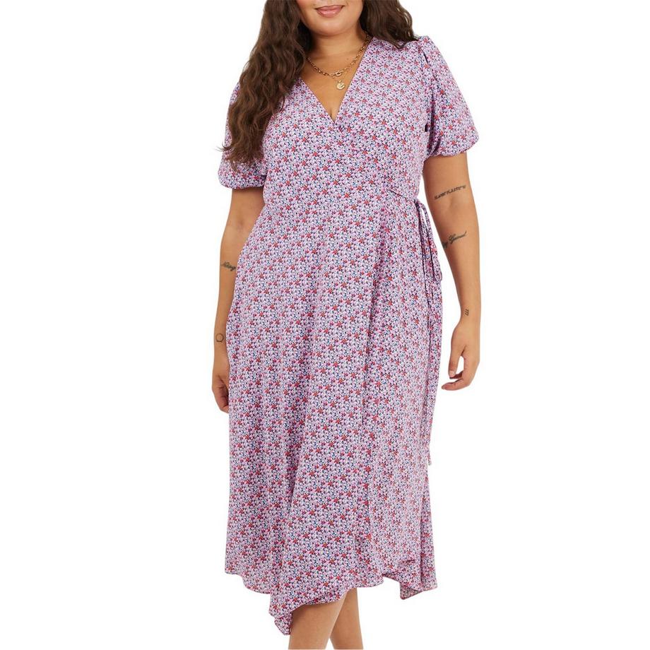 Robe Portefeuille Manches Courtes Motiftyle Floral