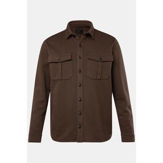 JP1880  Hemd, Overshirt, Sweat, Vintage-Look, Langarm, Kentkragen 