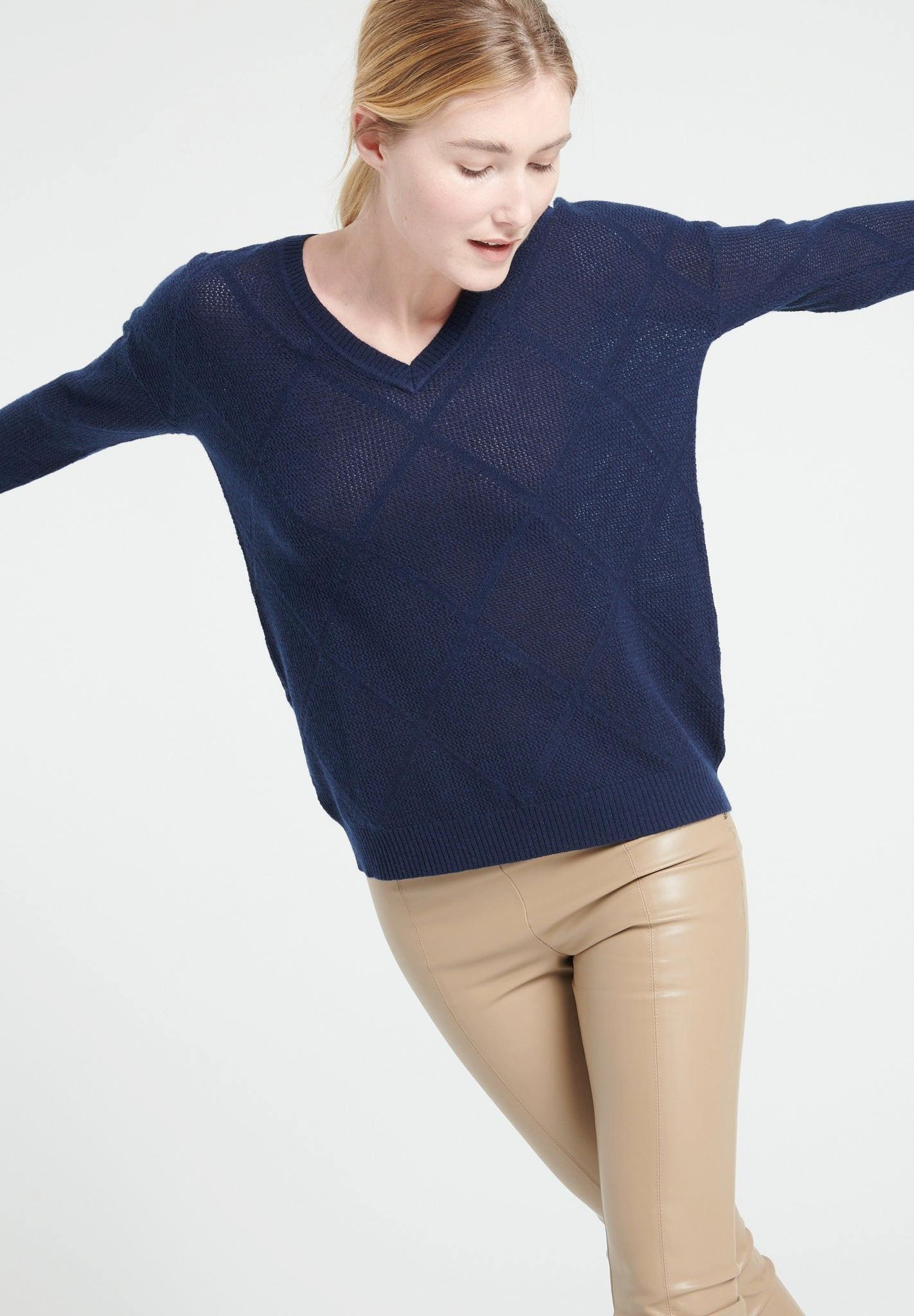 Studio Cashmere8  LILLY 31 Pullover mit V-Ausschnitt - 100% Kaschmir 