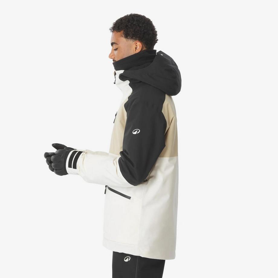 WEDZE  Veste de ski et snowboard chaude et respirante All Mountain homme, AM 500 BEIGE 