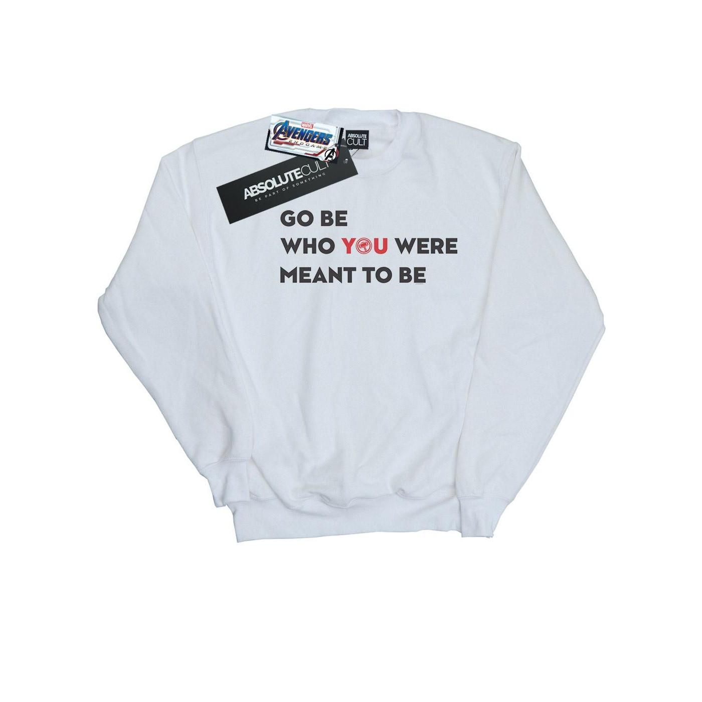 Image of Avengers Endgame Be Who You Were Meant To Be Sweatshirt Damen Weiss L