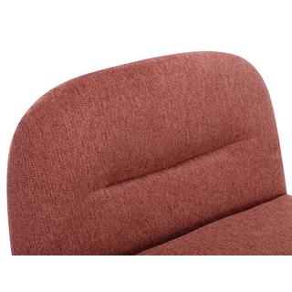 Vente-unique Fauteuil pivotant en tissu texturé terracotta POZETI  