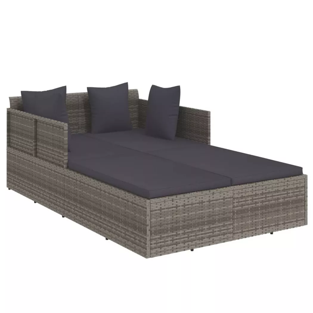 VidaXL - Sonnenliege poly-rattan, One Size, Grau