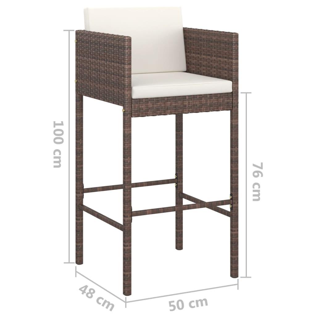 VidaXL Tabouret de bar rotin synthétique  